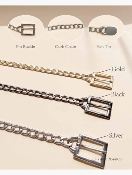 Multilayer Metal Chain Belt Adjustable Waist Chain for Dresses main image 4